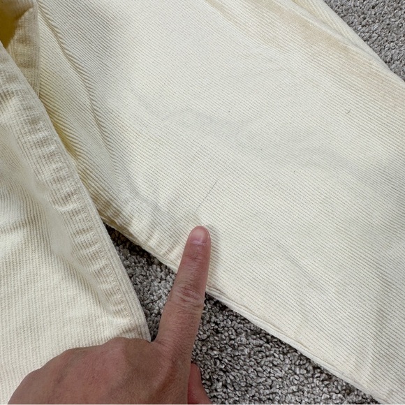 WeWoreWhat Corduroy Snap Button Down Shirt Shacket Oversized in Ivory M/L - Picture 15 of 16